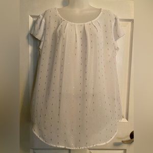 Career top - sheer white